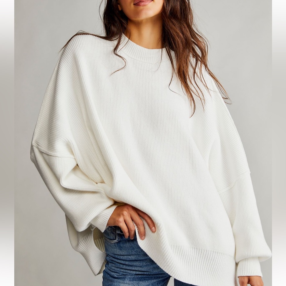 Free People Easy Street Tunic Size Large Painted White